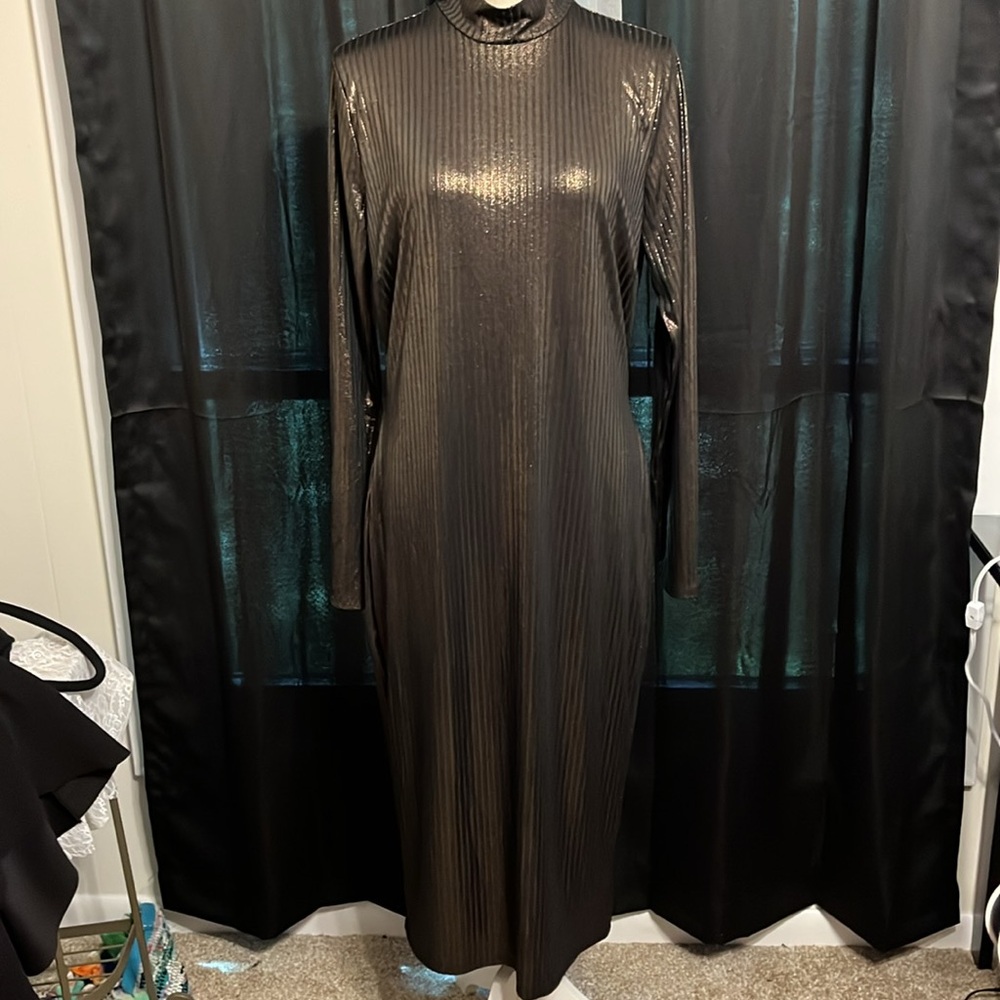 Fashion Nova Black and Gold Dress